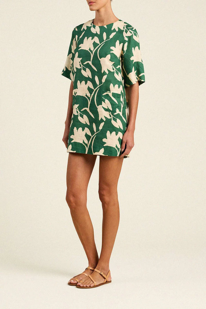 Manu Dress - Green Print
