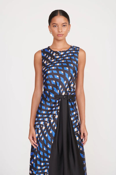 MATERIALITY DRESS - PAINTED ARGYLE BLACK