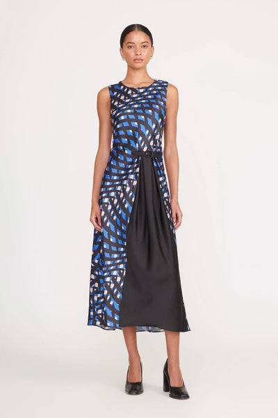 MATERIALITY DRESS - PAINTED ARGYLE BLACK