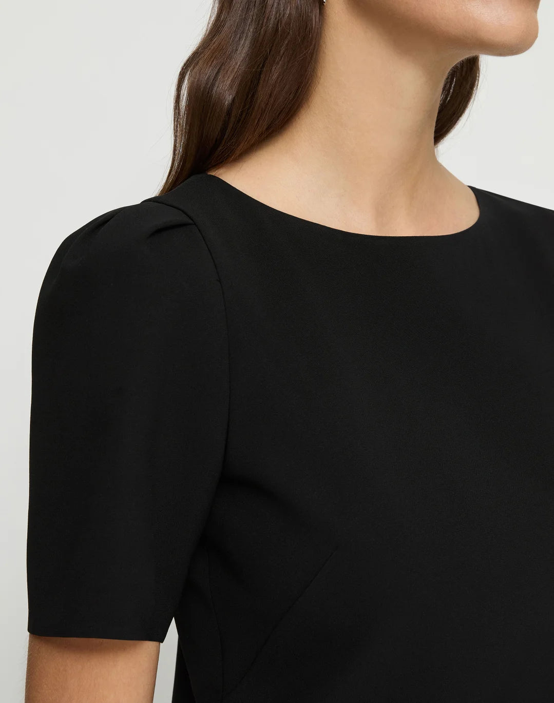 Responsible Finesse Crepe Puff Sleeve Blouse - Black
