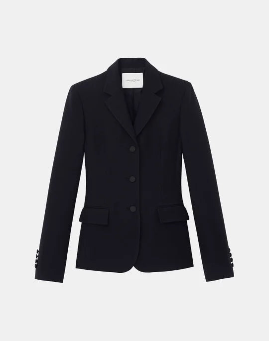 WOOL-SILK CREPE THREE-BUTTON ACADEMY BLAZER - More Colors Available