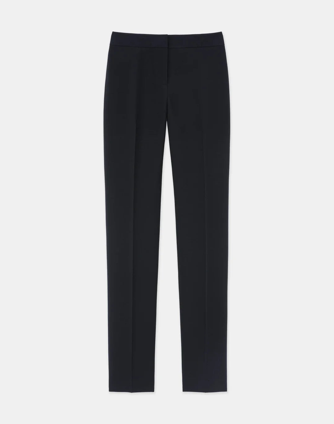 Wool-Silk Crepe Barrow Pant - Black