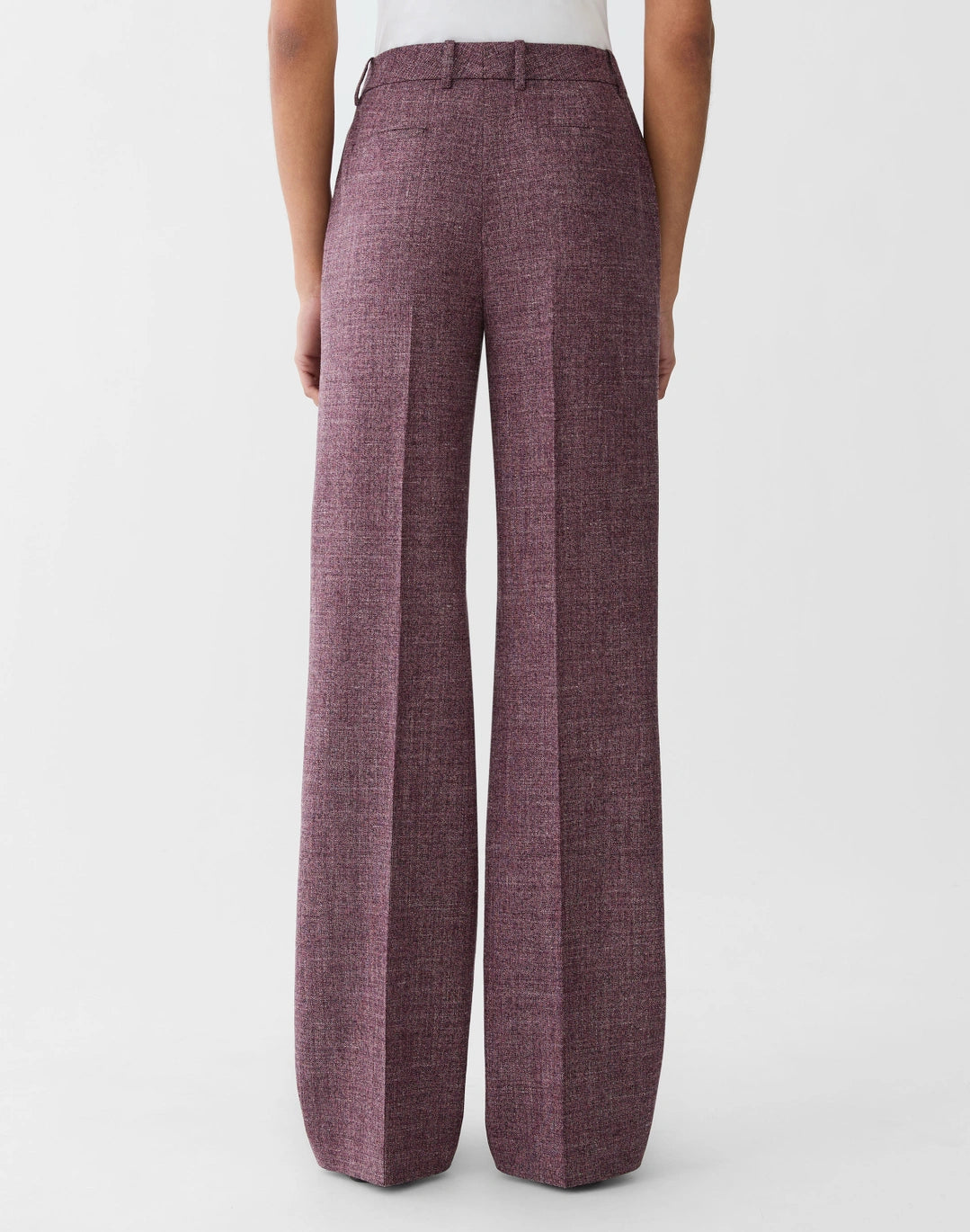 Wool Mouliné Gates Straight Pant - Mulberry Multi