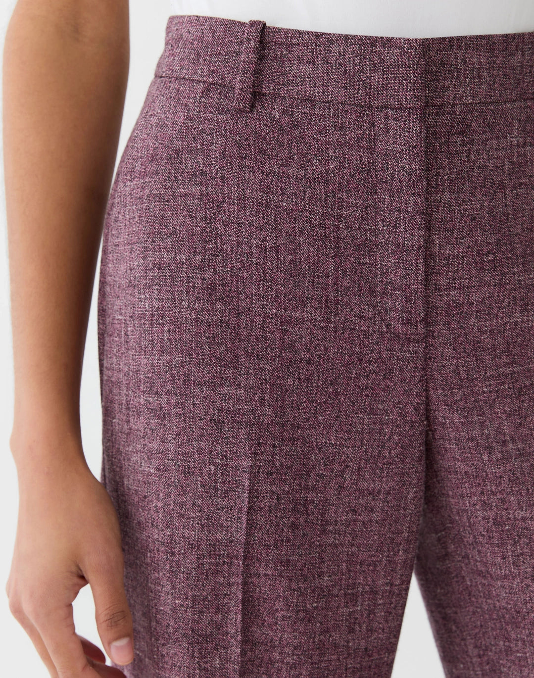 Wool Mouliné Gates Straight Pant - Mulberry Multi