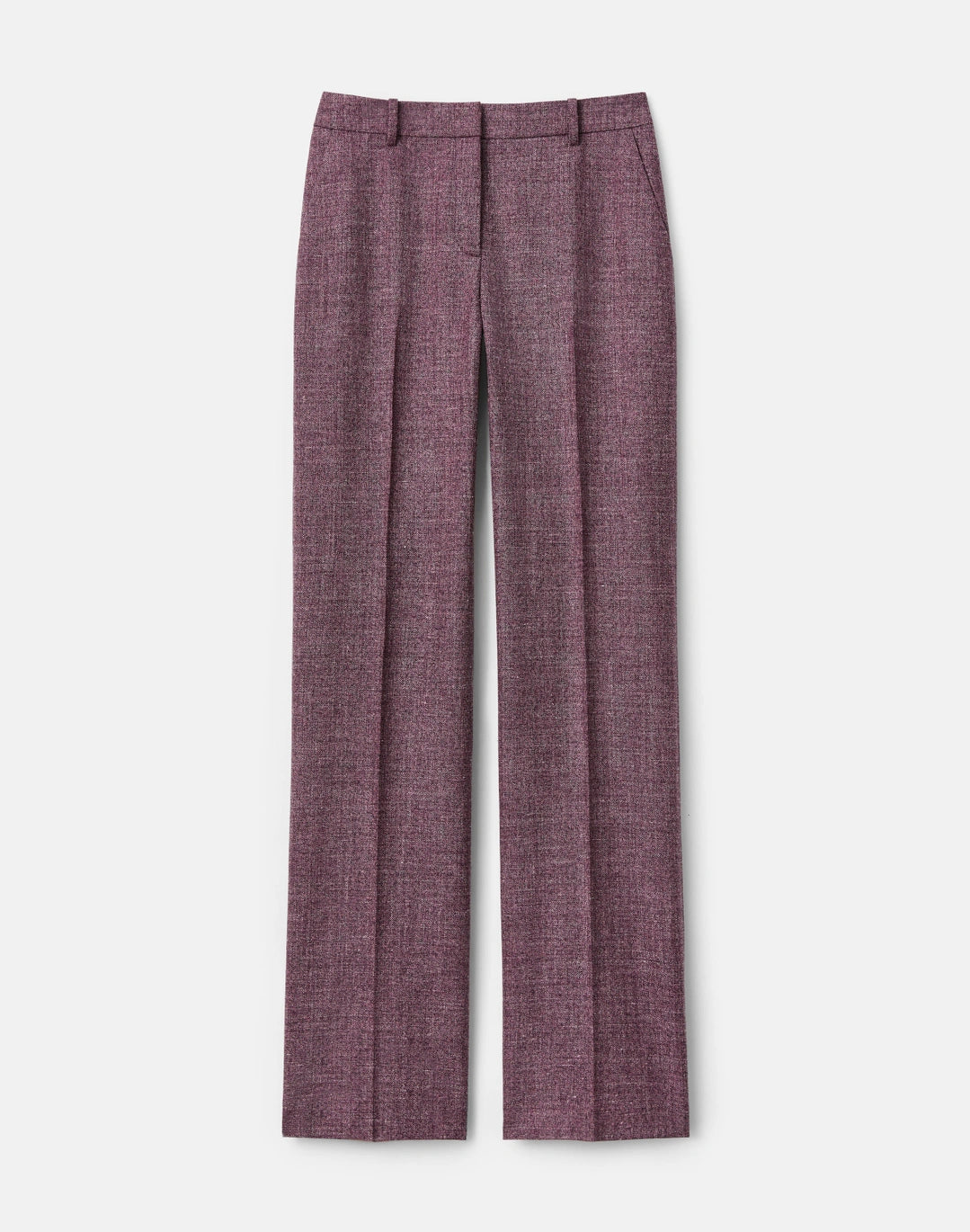 Wool Mouliné Gates Straight Pant - Mulberry Multi