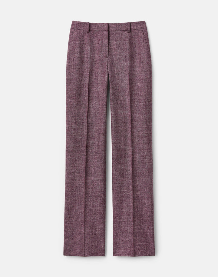 Wool Mouliné Gates Straight Pant - Mulberry Multi