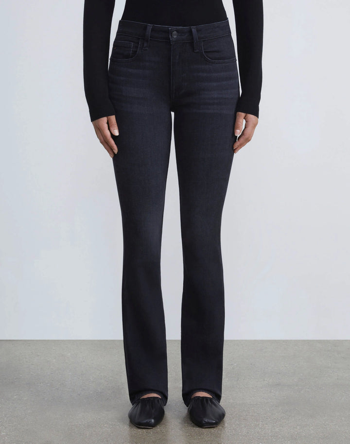 Denim Mercer Kick-Flare Jean - Washed Onyx