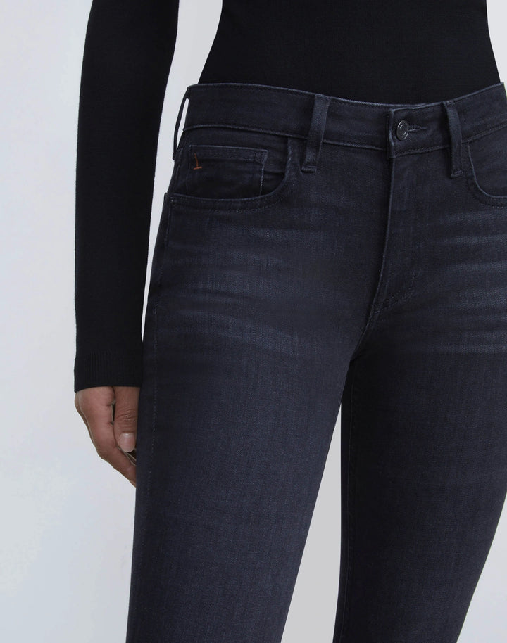 Denim Mercer Kick-Flare Jean - Washed Onyx
