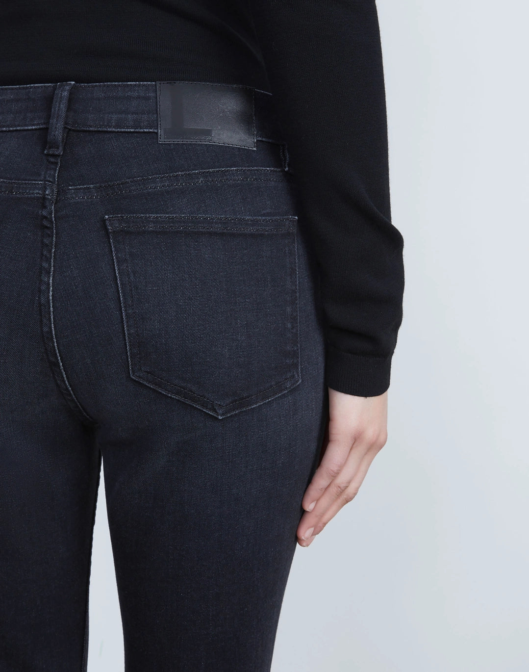Denim Mercer Kick-Flare Jean - Washed Onyx