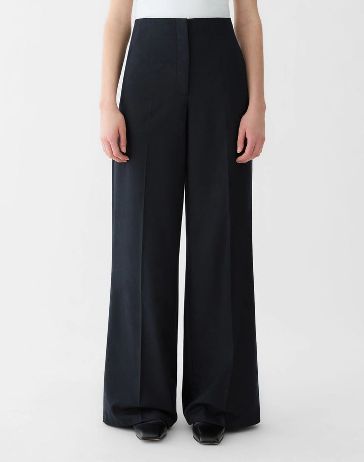 Brushed Responsible Wool Thames Pant - Ink