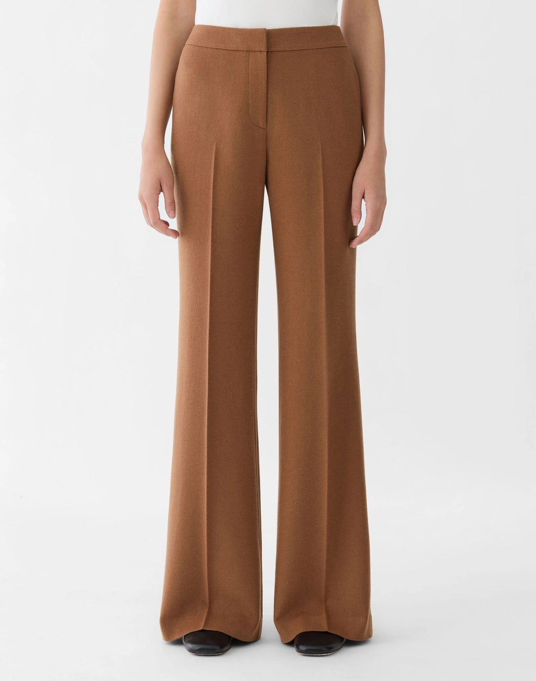 Camel Hair Lafayette Flare Pant - Camel