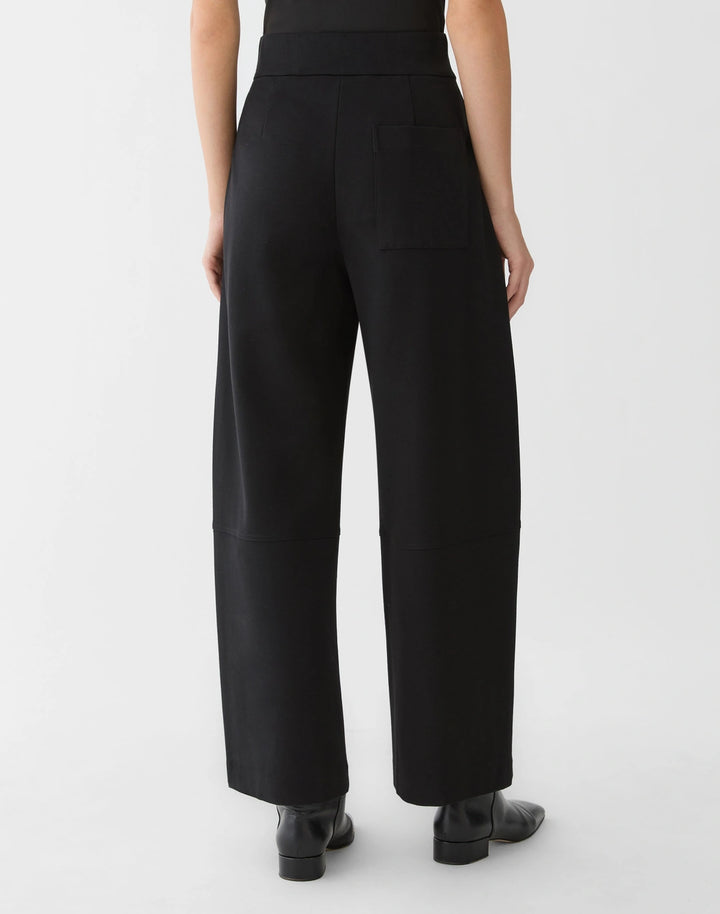 Punto Milano Walker Barrel Leg Ankle Pant - Black