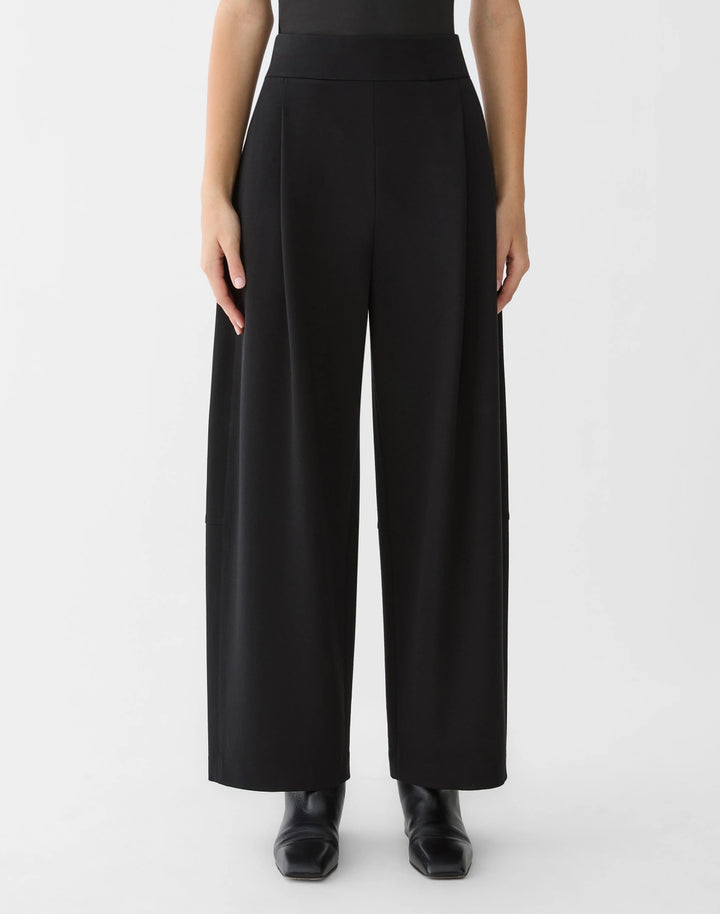 Punto Milano Walker Barrel Leg Ankle Pant - Black
