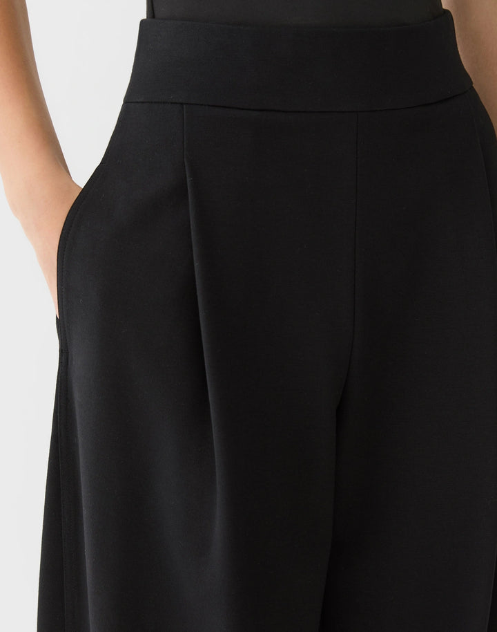 Punto Milano Walker Barrel Leg Ankle Pant - Black