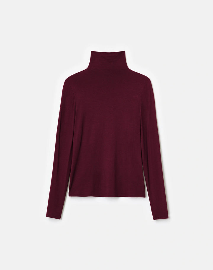 Nouveau Jersey Turtleneck - Aubergine