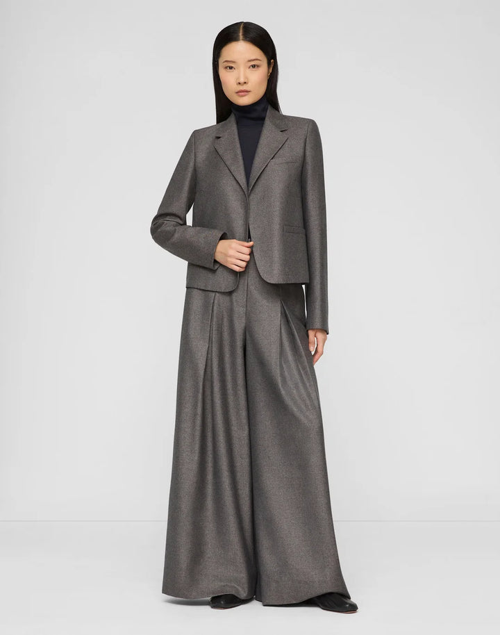 Fine Gauge Cashmere Stand Collar Sweater - Ink