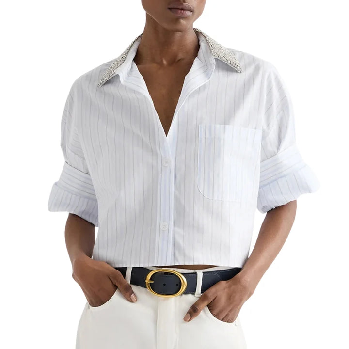 Next Ex w/ Crystal Collar - White/Light Blue