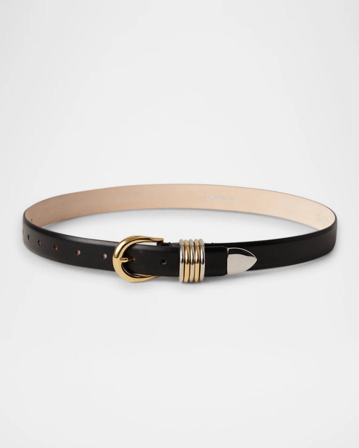 Constance Mixed Metal Belt - Black