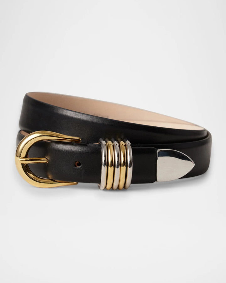 Constance Mixed Metal Belt - Black