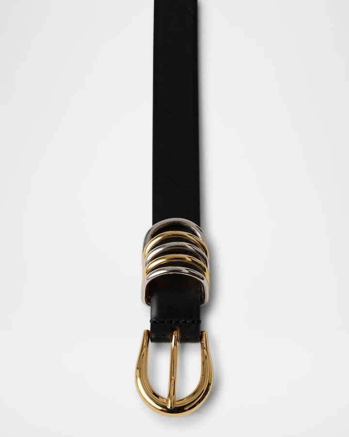 Constance Mixed Metal Belt - Black