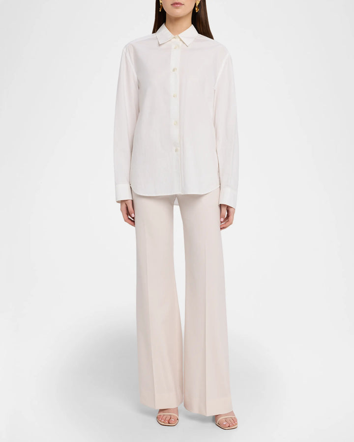 Alina Patch-Pocket Wide-Leg Trousers - Ivory