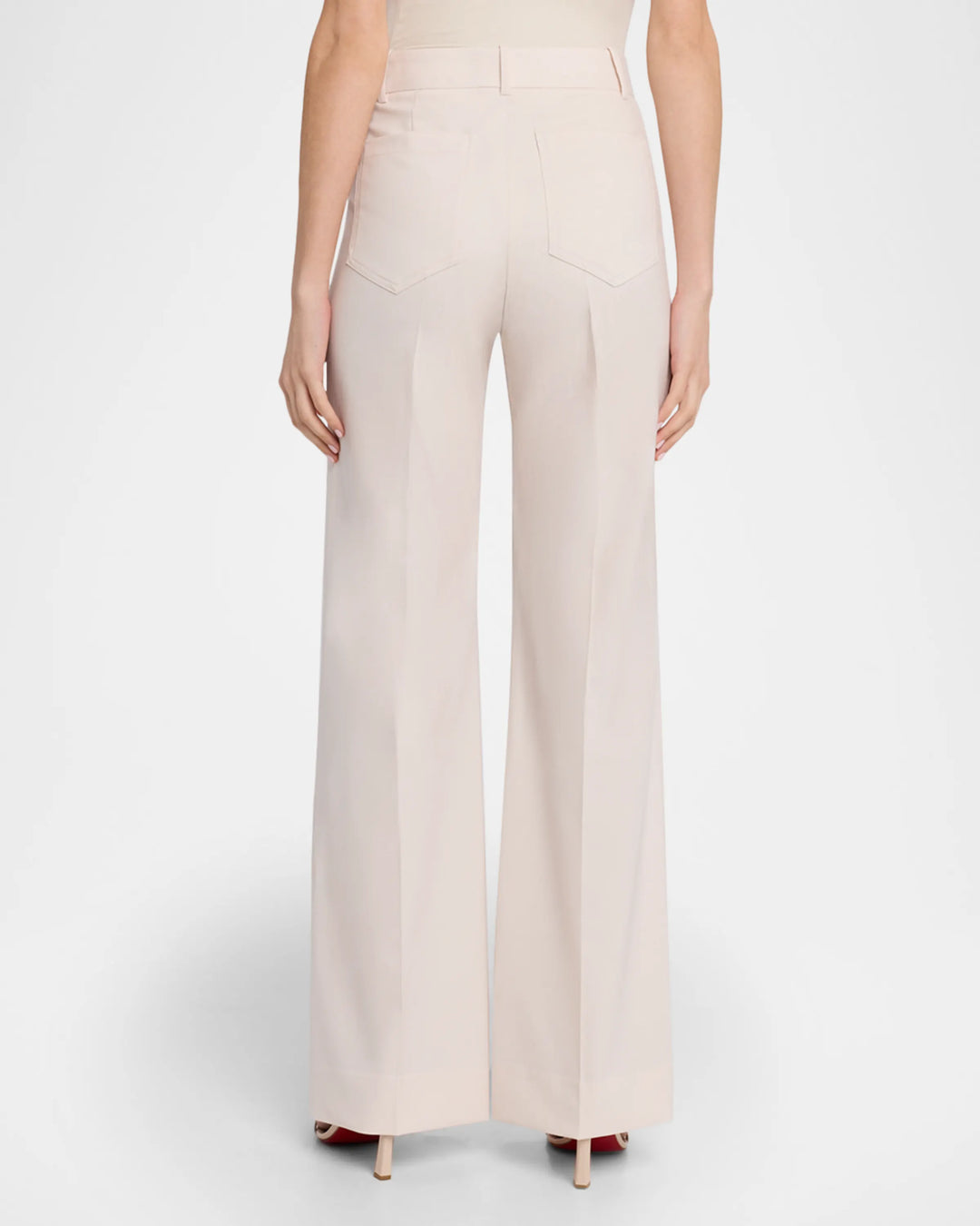 Alina Patch-Pocket Wide-Leg Trousers - Ivory