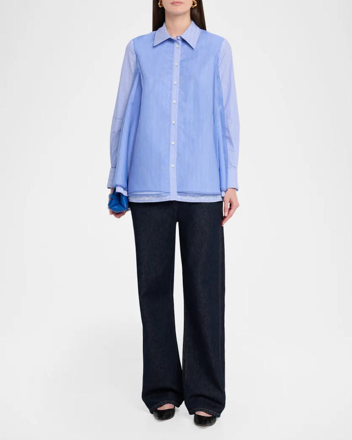 Vaughn Frothy Layered Shirt - Blue Print