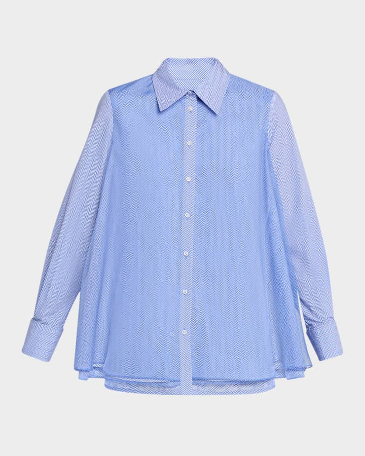 Vaughn Frothy Layered Shirt - Blue Print