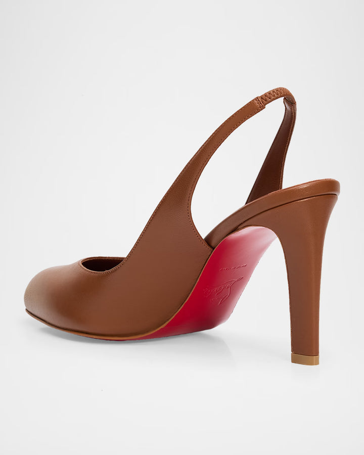 85mm Fannylove Leather Slingback Pumps