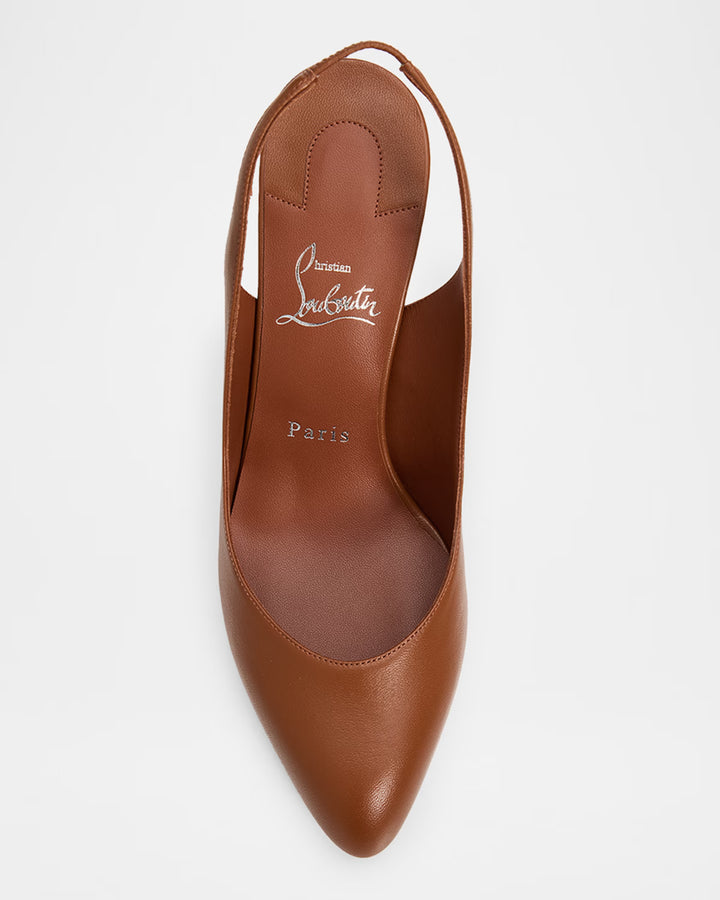 85mm Fannylove Leather Slingback Pumps