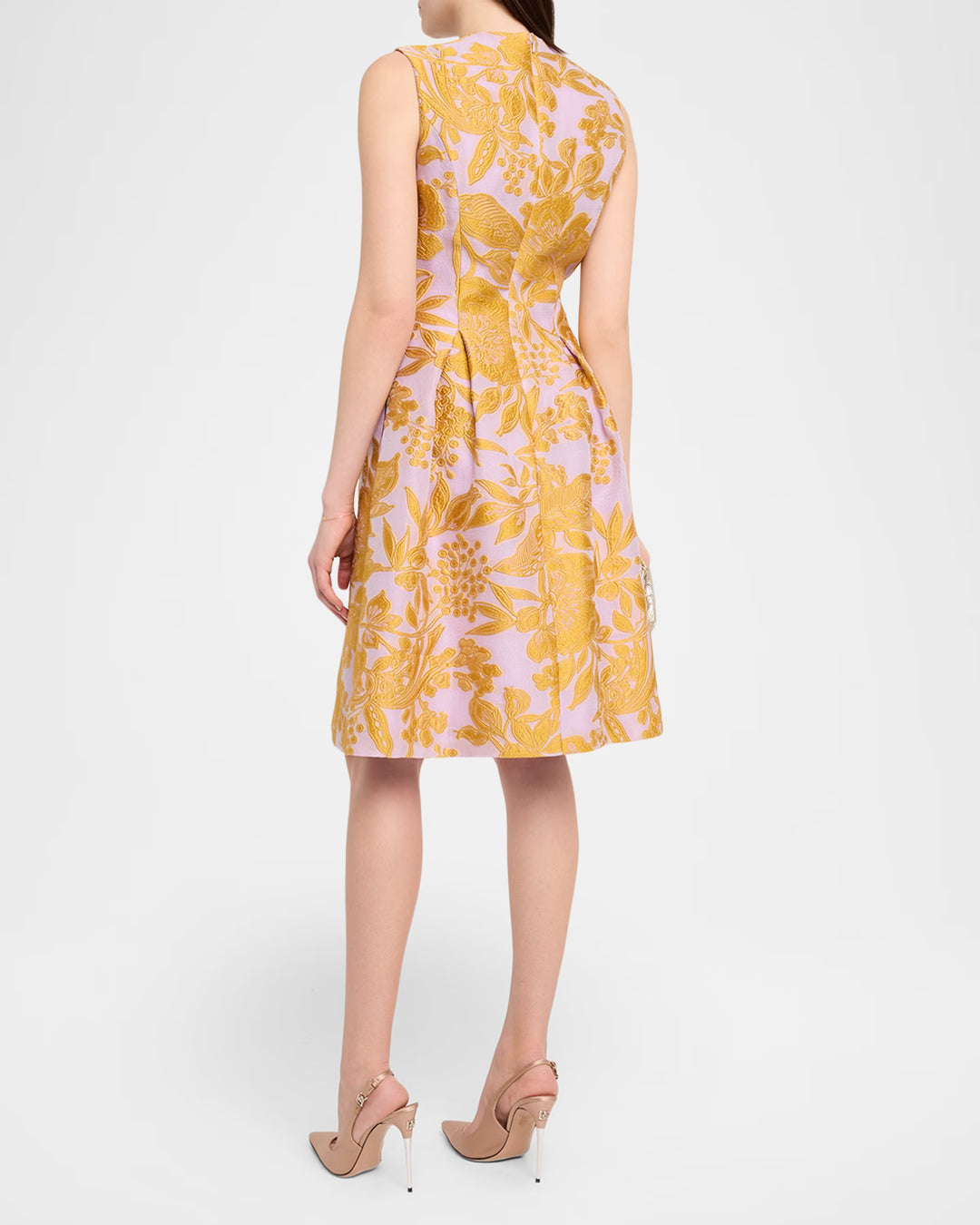 Floral Fil Coupé Midi Dress