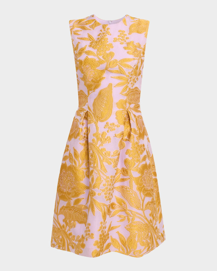 Floral Fil Coupé Midi Dress