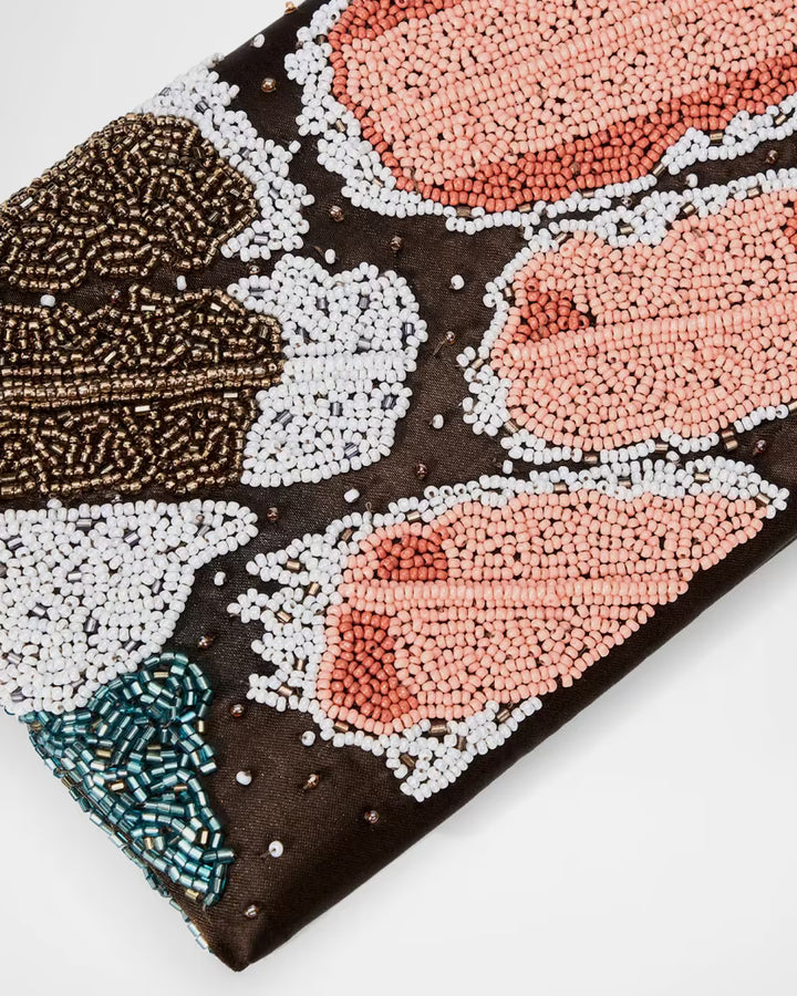 Muse Beaded Satin Clutch Bag