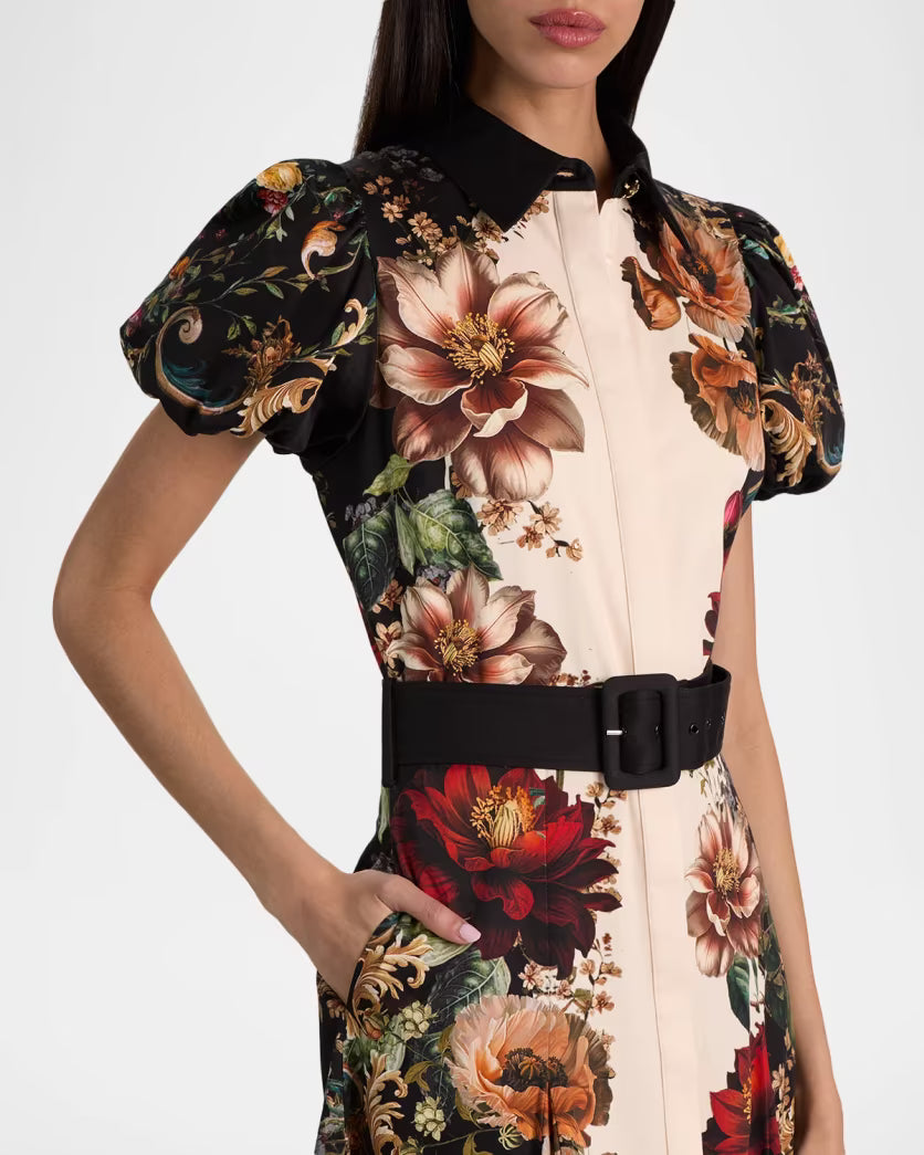 Henrietta Floral Belted Midi Dress