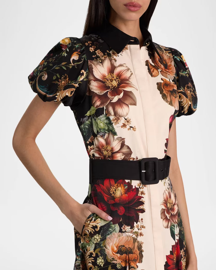 Henrietta Floral Belted Midi Dress