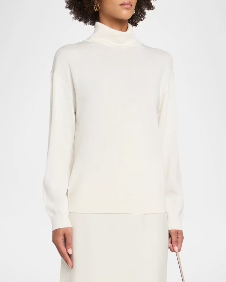 Aaliyah Long Sleeve Turtleneck - Ivory