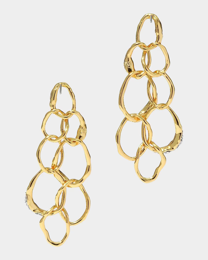 Solanales Crystal Earrings - Gold