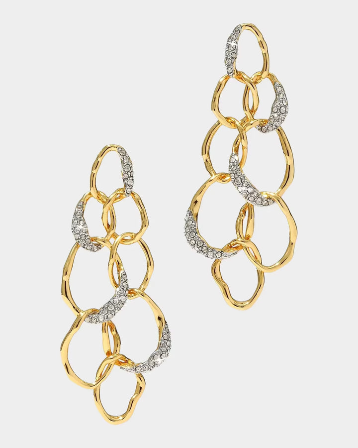 Solanales Crystal Earrings - Gold