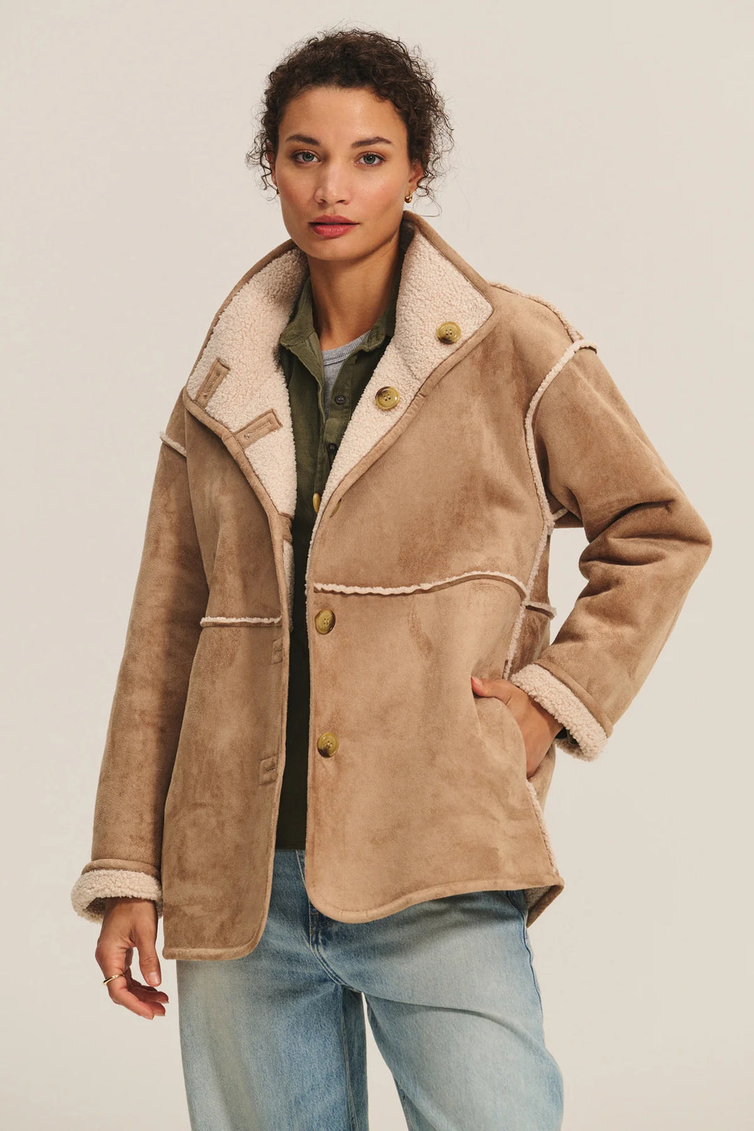 Shona Reversible Jacket - Ivory