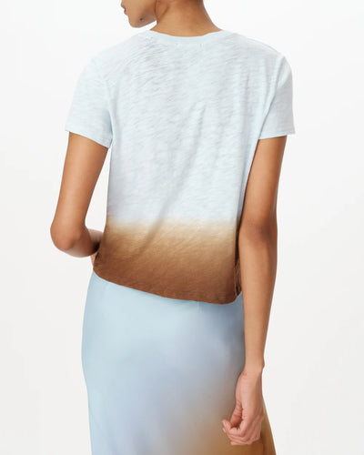 Slub Jersey with Dip Dye Cropped Schoolboy Tee - Pastel Blue Combo