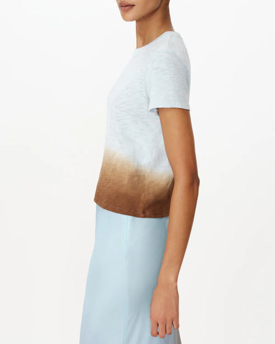 Slub Jersey with Dip Dye Cropped Schoolboy Tee - Pastel Blue Combo