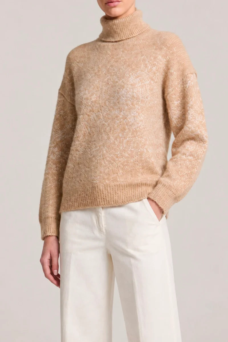 Wool & Alpaca Turtleneck Sweater - Sand