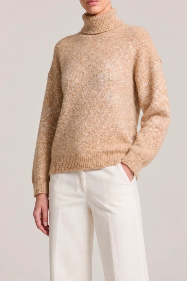 Wool & Alpaca Turtleneck Sweater - Sand