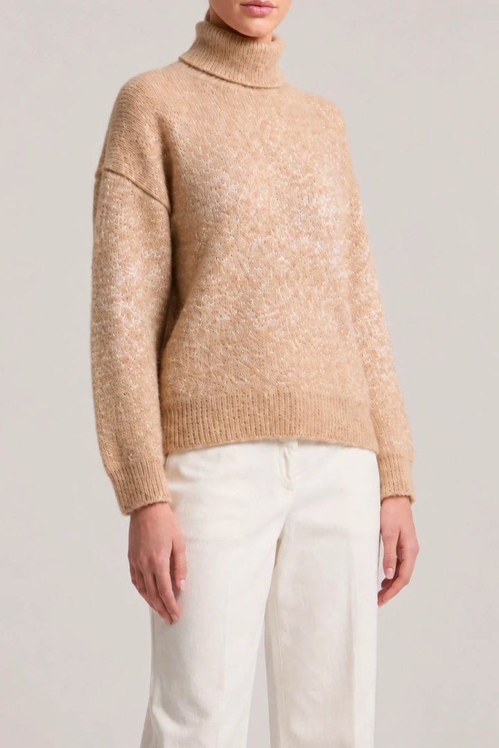 Wool & Alpaca Turtleneck Sweater - Sand