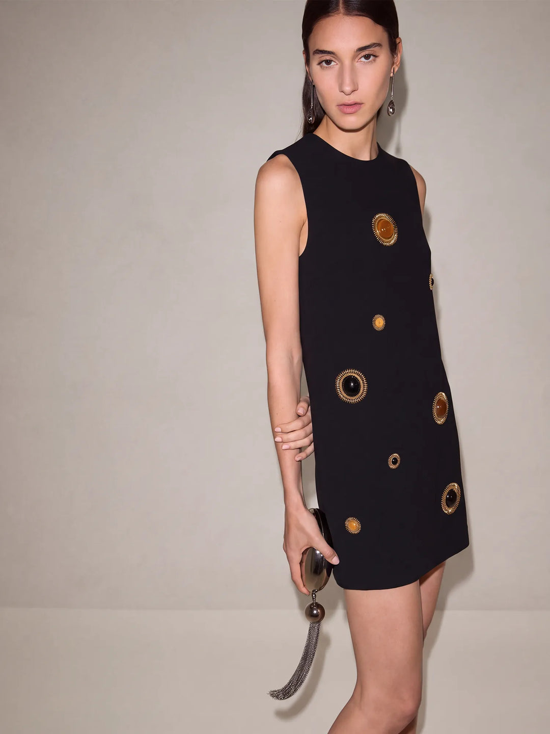 Piuma Embellished Mini Dress
