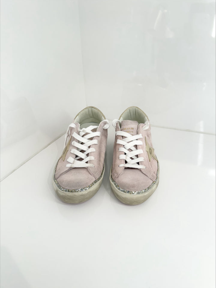 SUPERSTAR SNEAKER IN SUEDE - Pink/Gold