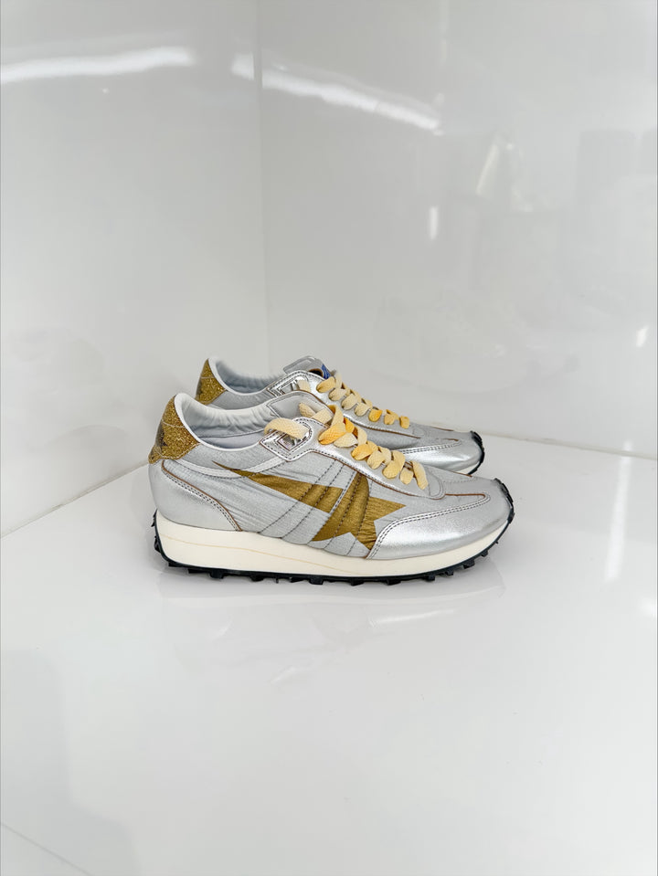 RUNNING MARATHON NYLON SNEAKER - Silver/Gold
