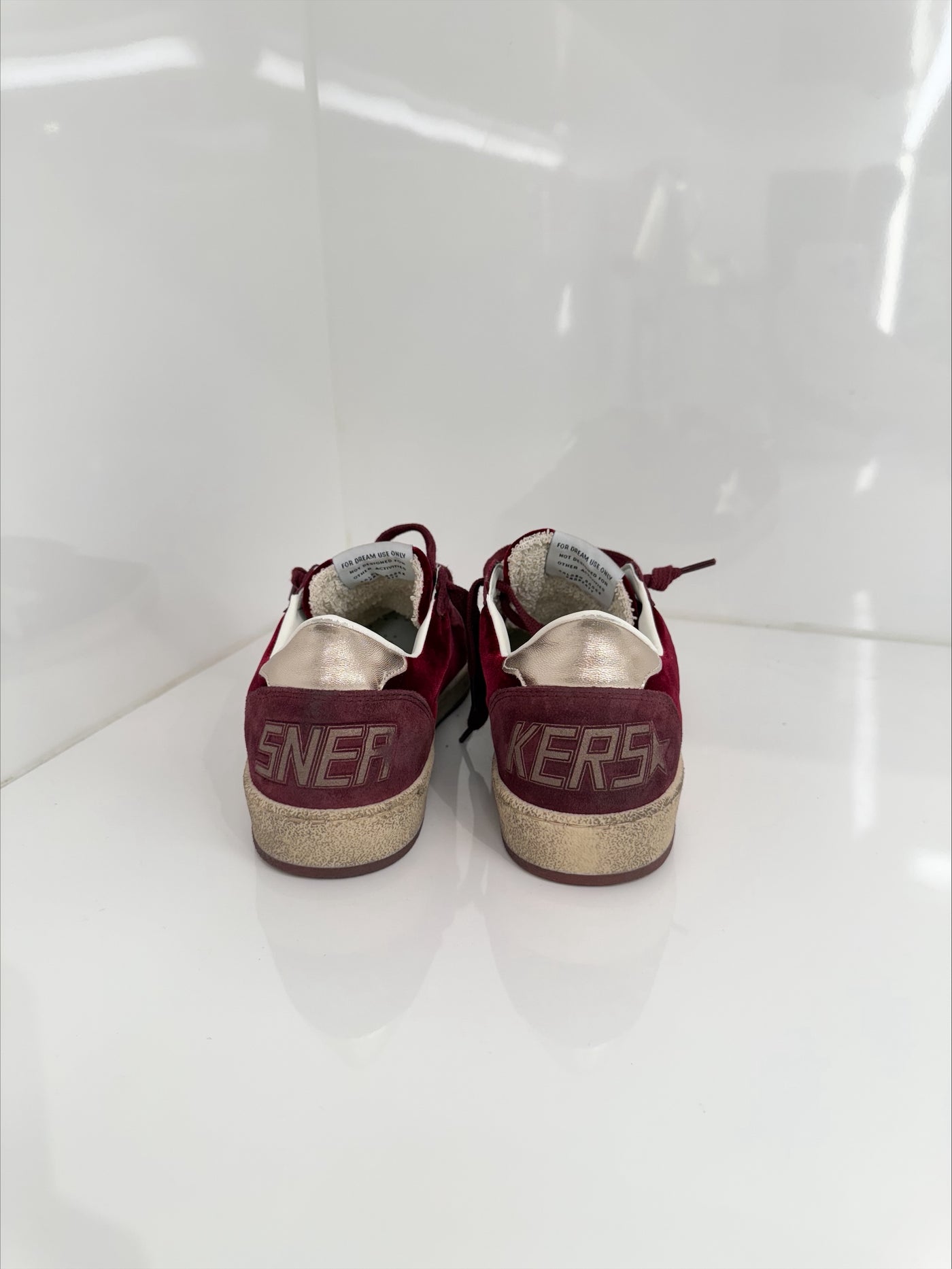 BALLSTAR VELVET SNEAKER -  Garnet/Gold