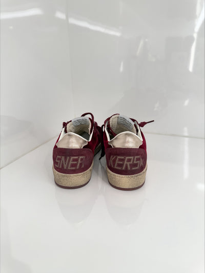 BALLSTAR VELVET SNEAKER -  Garnet/Gold