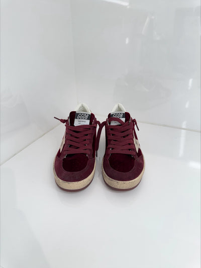 BALLSTAR VELVET SNEAKER -  Garnet/Gold
